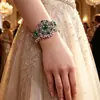 Pulsera Cuadrada Geométrica de Estilo Retro Étnico Transfronteriza Pulsera Redonda con Borla Perla Estilo Bohemio Joyería para Mujeres