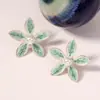 Pendientes de aleación con gota de aceite de flor dulce fresca, moda simple, transfronterizos, versátiles, nicho, personalizados para mujer