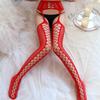 Larga noche en Europa y América Medias sexys de jacquard Medias de liga Medias de red Medias de base Medias divertidas talla grande Mujer 3211