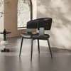 Cadeira de Jantar Minimalista Italiana Preta Luxo Leve Moderna Designer Encosto Hotel de Luxo Casa Ilha Poltrona