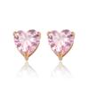 Traje de Zircón Amor Esmeralda Europeo y Americano Transfronterizo para Mujer Traje de Pulsera de Anillo en Forma de Corazón Transfronterizo Cadena para Clavícula