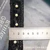 Acabamento de Renda com Contas Artesanal de Luxo Leve Estilo Francês com Tule e Bordas Onduladas Acessórios de Embelezamento para Cós de Vestido DIY