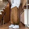 Pantalones de pierna ancha de moda con estampado de dragón para hombre, talla grande de verano, corte holgado, ligeros, tipo linterna con puño para hombres altos y corpulentos