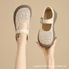 Zapatos Mary Jane Tejidos para Mujer, Sandalias Huecas Transpirables, Nuevos Zapatos de Mujer con Suela Gruesa Verano 2026, Zapatos de Malla Individuales