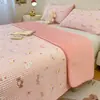 Cubrecama de terciopelo de leche de algodón puro, pieza única, con forro polar añadido para mayor grosor, sábana de cama 100% algodón, tapete de tatami, antideslizante y resistente a las manchas, apto para todas las estaciones