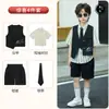 Conjunto de Chaleco Infantil Estilo Coreano Atuendo de Gentleman para Actuación Nuevo Modelo de Verano Moda Elegante para Niños Presentador de Piano Padrino de Boda Ropa Formal