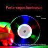 Em estoque LED colorido luminoso porta-copos atmosfera boate bar acrílico Adesivos de copo luminosos base acrílica colorida