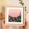 Marco de Foto de Pastel de Aceite para Mesa o Colgar en la Pared, Marco Cuadrado para Conservación de Obras de Arte, Adorno Pequeño de Escritorio Estilo Nórdico para Niños