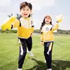 Ropa de Jardín de Infancia Ropa de Primavera y Otoño Ropa de Clase para Niños Traje Deportivo de Tres Piezas de Manga Corta Conjunto de Uniforme Escolar de Verano para Escuela Primaria