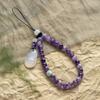Pingente Autêntico de Ametista Natural Fada Zixia Corrente de Cordão para Celular Estilo Pulseira Ornamentação Artística Artesanal Feminina
