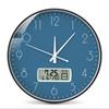 Reloj de pared con ondas meteorológicas, LCD, calendario perpetuo, electrónico, pantalla de temperatura húmeda, luz simple, lujoso, atmosférico, para sala de estar.