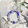 Pulsera de Cristal con Cuentas de Mariposa, Pulsera de Diseño de Alta Gama Ins, Regalo para Novia, Nueva Pulsera de Mejor Amiga de Aspecto Caro