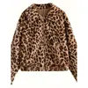 2026 Estilo nuevo transfronterizo europeo y americano AliExpress abrigo de felpa con estampado de leopardo y solapa de moda original para mujer