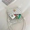 Nova Bolsa Pequena de Mão Elegante, Simples e Versátil para Mulheres, Moda de Nicho Bolsa de Ombro Transversal com Bolinhas