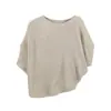 Nueva Camisa de Punto Negra de Manga Murciélago para Mujer Verano 2026, Nuevo Top de Punto Elegante de Manga Corta, Disponible para Venta al por Mayor y Distribución