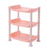 Estante de almacenamiento de tres capas para escritorio de hogar, estante de almacenamiento para encimera de cocina, estante de almacenamiento para esquina de baño y acabado de cosméticos.