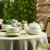 Set Creativo de Vajilla con Patrón de Enredadera para el Hogar, Sala de Estar, Oficina y para Recibir Invitados, Vasos de Agua de Cerámica, Juego de Taza y Platillo para Café