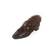 Mocassins de Inverno com Pelúcia Novo Estilo Pele de Ovelha Camada Superior Salto Grosso Borla Boca Profunda Sapatos Peludos Versátil Para o Trabalho Pelo de Coelho Sapatos Únicos