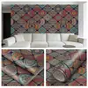 Papel Tapiz de Pared de Fondo para el Hogar Bohemio con Patrón Retro Pegatina de Pared Autoadhesiva Pegatina Impermeable a Prueba de Humedad Papel Tapiz de Decoración para Renovación