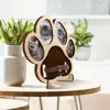 Adornos de Madera Álbum de Fotos Conmemorativo de Mascotas Sala de Estar Dormitorio Mesa Perro y Gato Colgador de Collares Decoraciones de Madera Maciza