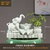 Adorno Cerámico para Pecera con Cascada de Agua para Patio Exterior Estanque de Peces Pecera Oxigenación Cascada Paisajismo Filtro de Agua de Circulación Automática