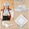 Juego de 3 piezas: Sombrero de vaquero con estrella de pedrería, Gafas de sol con forma de corazón, Pañuelo para la cabeza con borla de vaquero, Set para Fiesta de Cosplay