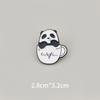 Taza de Café Casera Original Junpi Broche de Panda Insignia Japonesa Linda para Hombre Accesorios de Imperdible de Dibujos Animados