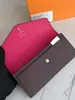 Comercio Exterior Más Vendido Bolso de Cuero para Identificación Bolsa de Almacenamiento de Seguros Billetera de Mano para Mujer Multitarjeta con Caja 60531