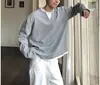 Moletom masculino da moda estilo americano, falso two-piece, novo modelo 2026, moderno e de alta qualidade, top camiseta de manga longa com gola redonda para homens