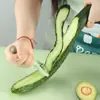 Fatiador de Melão Doméstico descascador de aço inoxidável Fatiador de Frutas utensílio de cozinha descascador Fatiador de Melão e Frutas cabo de duas cores