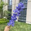 Única impressão de tela de seda vandaian flor artificial decoração de casa de casamento flor falsa atacado