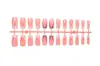 Europeu e Americano Transfronteiriço Branco Estilo Francês Laço Rosa Pedraria Nail Art Estilo Doce Pontas de Unha de Alta Qualidade