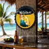 Pintura en lata de tapa de botella de cerveza de personaje vintage y paisaje hecha a medida para bares y casas de huéspedes, decoración de hojalata para colgar en la pared 35