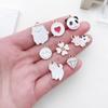 1 gota de óleo branco pingente pulseira colar pingente pequeno pingente artesanal diy chaveiro joias acessórios atacado
