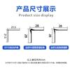 Aleación de Aluminio Empotrada Lote Ceniza Esquina Protección Metal Anti-colisión Tira Raspar Pared Masilla Esquina Vertical Esquina Esquina Pared Protección Esquina