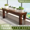 Soporte de Flores para Balcón de Madera Maciza Anticorrosivo para Exteriores, Estante de Almacenamiento de Jardín de Múltiples Niveles, Soporte de Flores para Suculentas de Pie, Interior de Varias Capas