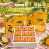 Caja de Regalo de Lujo Naranja para 12 Naranjas Navel, Caja de Papel para Naranjas Woju, Pomelo Ehime, Naranjas de Gelatina, Caja Vacía