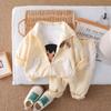 Ropa de Moda de Encaje para Niñas de Estilo Nuevo de Primavera y Otoño 2025 1-4 Años Traje de Moda para Niñitas Conjunto de Otoño para Bebé de Tres Piezas