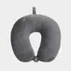 Partículas de espuma de color sólido Almohada en forma de U almohada de viaje protección del cuello almohada en forma de U relleno EPS almohada para avión impresión digital siesta