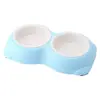 Nova tigela para cachorro tigela para gato tigela para animal de estimação aço inoxidável gato cachorro urso duas tigelas duplas tigela de ração para cachorro tigela de ração para gato prato de cachorro plástico