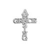 Europeu e Americano Transfronteiriço Mais Vendido Amaze Grace Insígnia de Broche de Cruz com Letras Personalizada Simples Coração de Prata Broche