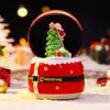 Bola de cristal de Natal produto novo transfronteiriço caixa de música, caixa de música criativa com neve brilhante Papai Noel, presente de feriado