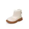 Botines Cortos para Niñas con Adorno de Encaje Botas de Princesa 2026 Primavera/Otoño Nuevos Botines de Cuero Antideslizantes Estilosos Botas Individuales para Niños Medianos y Mayores