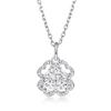 Nuevo Producto de Verano de Tonglin Collar Flor de la Suerte Trébol de Cuatro Hojas Plata de Ley S925 Lujo Ligero Alto Gama Collar de Circonita Cadena para Clavícula