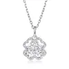 Collar de Corazón con Circonita de Plata S925 Joyería Transfronteriza para Mujer Colgante de Plata de Alta Gama para Mujer Collar de Perla de Plata de Ley Lujo Ligero