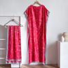 2025 Nuevo Estilo Vestido Largo de Seda Imitación Vestido Estampado para Mujer Elegante Versátil Venta al Por Mayor Comercio Exterior Transfronterizo Bata de Talla Grande para Mujer