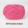 Yi Mian Fio de Algodão Leite 4 Fios Bola de Lã de Espessura Média Sapato de Crochê Suéter de Boneca DIY Tricotado à Mão Pacote de Material