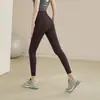 Pantalones de Tiburón Elásticos de Uso Exterior de Cintura Alta Levanta Glúteos Control de Abdomen Sensación Nude Leggings de Yoga Fitness Running Deportes Capa Base Ajustada