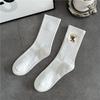 Calcetines Cityboy para hombre y mujer, con diseño de animales, para patineta, surf, con acento moderno, deportivos, de tubo medio, absorbentes del sudor, de algodón puro, en blanco y negro.