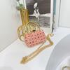 Explosiones Transfronterizas Minibolsa Bolsa Pequeña Nueva Moda Bolso de Hombro para Mujer Completamente de Diamante Celebridad de Internet Cadena Cruzada Bolso Rojo